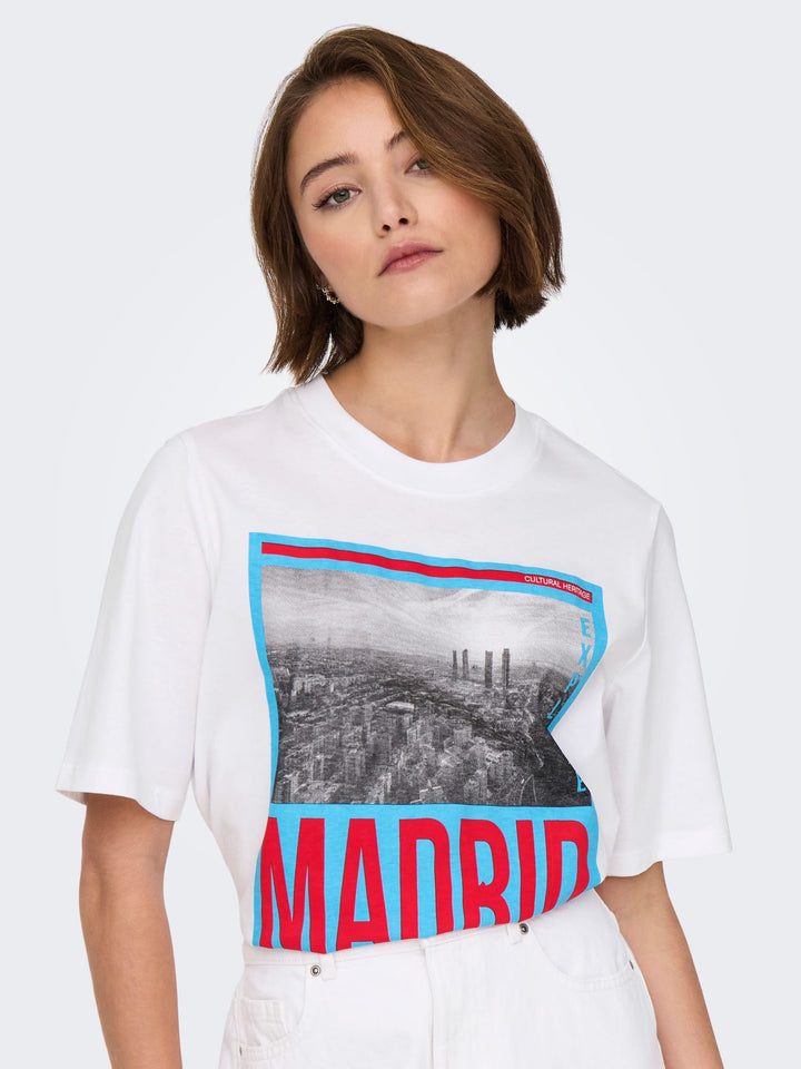 Only 15346595 Stellar t-shirt wit – dames