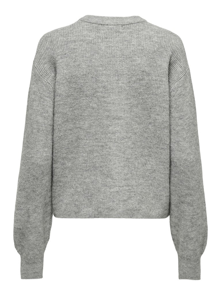 Jacqueline de Yong Lumi vest gebreid dames grijs melee