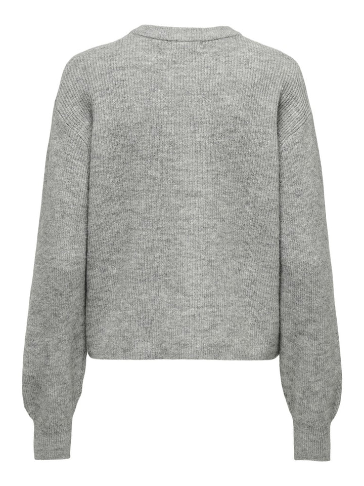 Jacqueline de Yong Lumi vest gebreid dames grijs melee