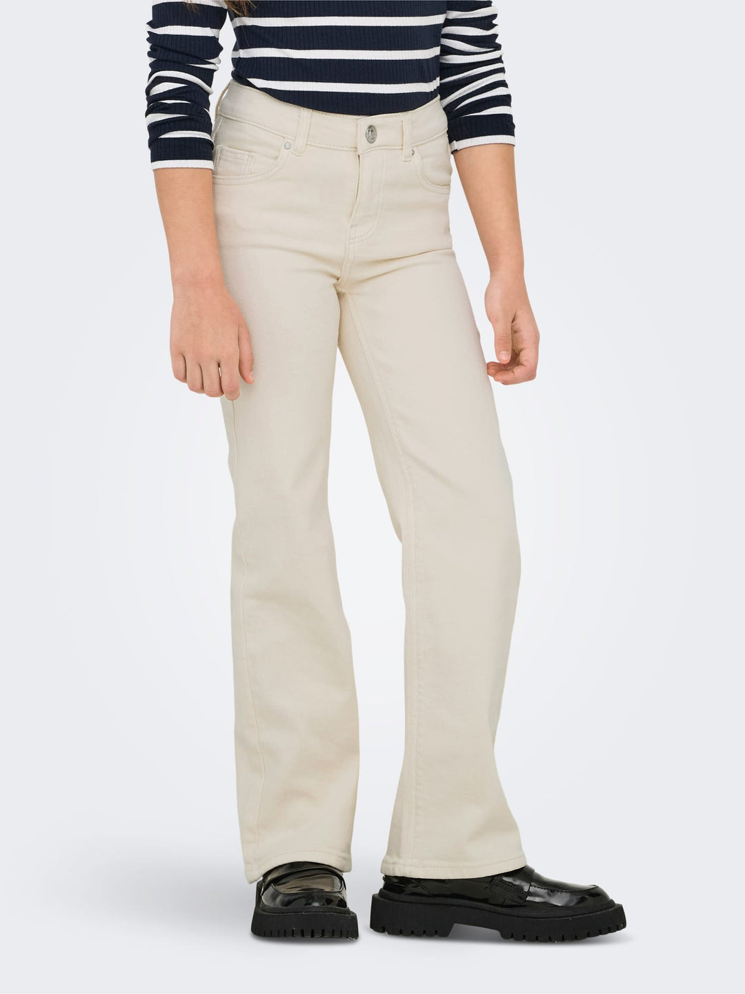 Only KOGJUICY WIDE LEG DNM CRO NOOS – lange broek meisjes - Ecru
