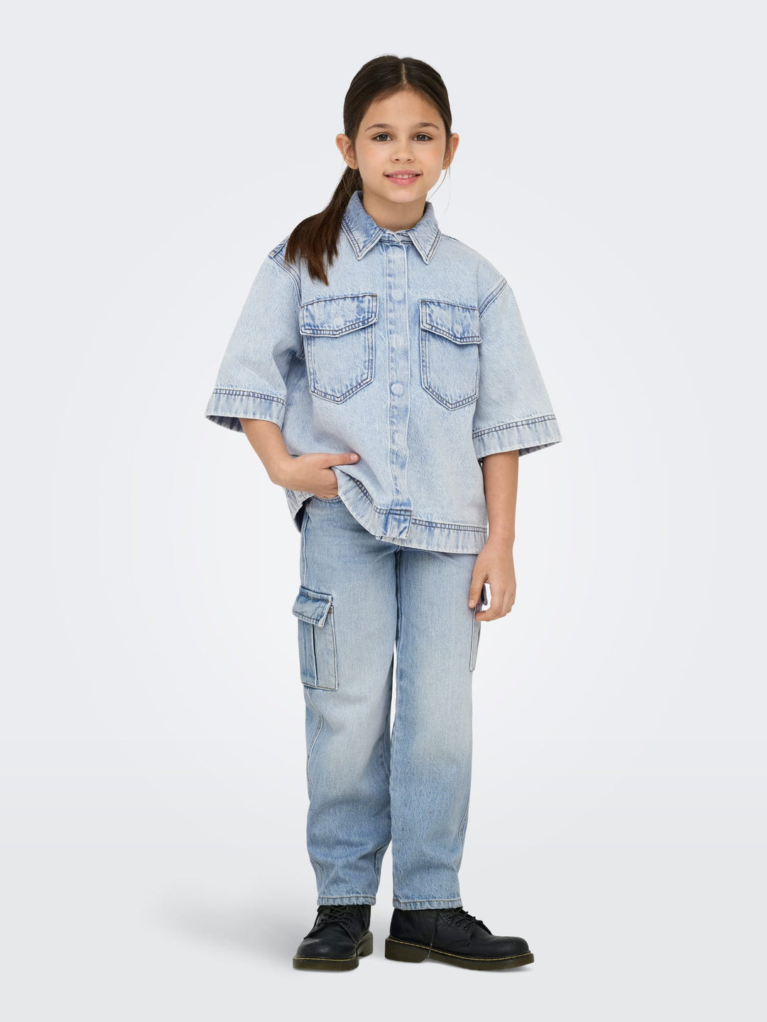 Kids Only jeans loose fit meisjes – blauw denim - Blue Denim