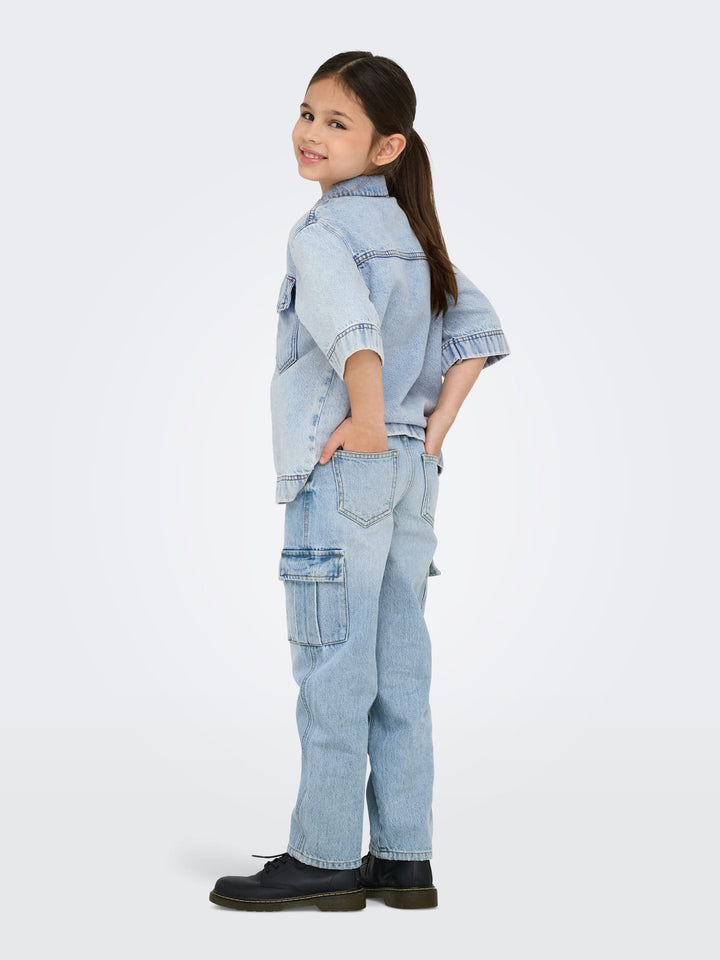 Kids Only jeans loose fit meisjes – blauw denim - Blue Denim