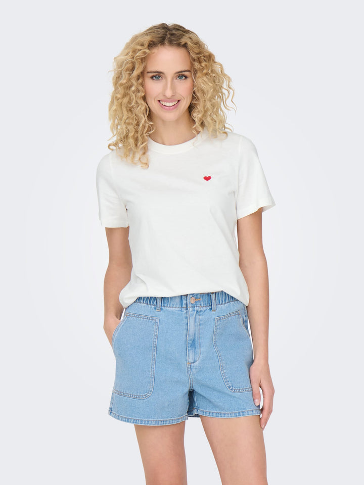 Jacqueline de Yong Pisa T-shirt beige – dames