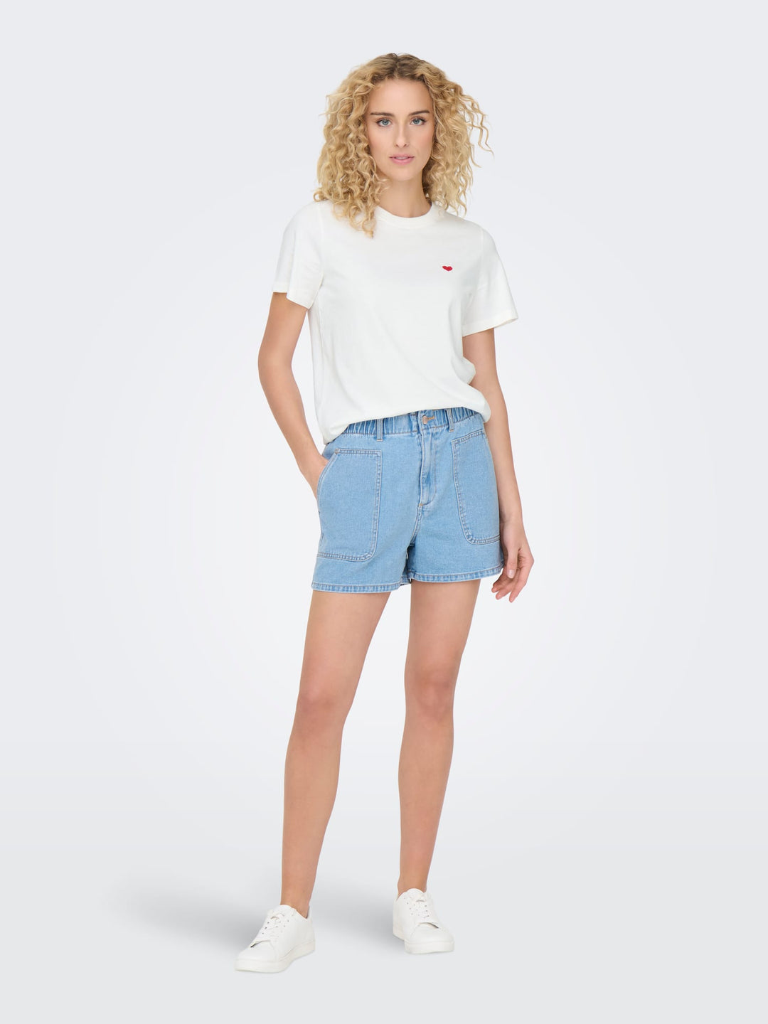 Jacqueline de Yong Pisa T-shirt beige – dames
