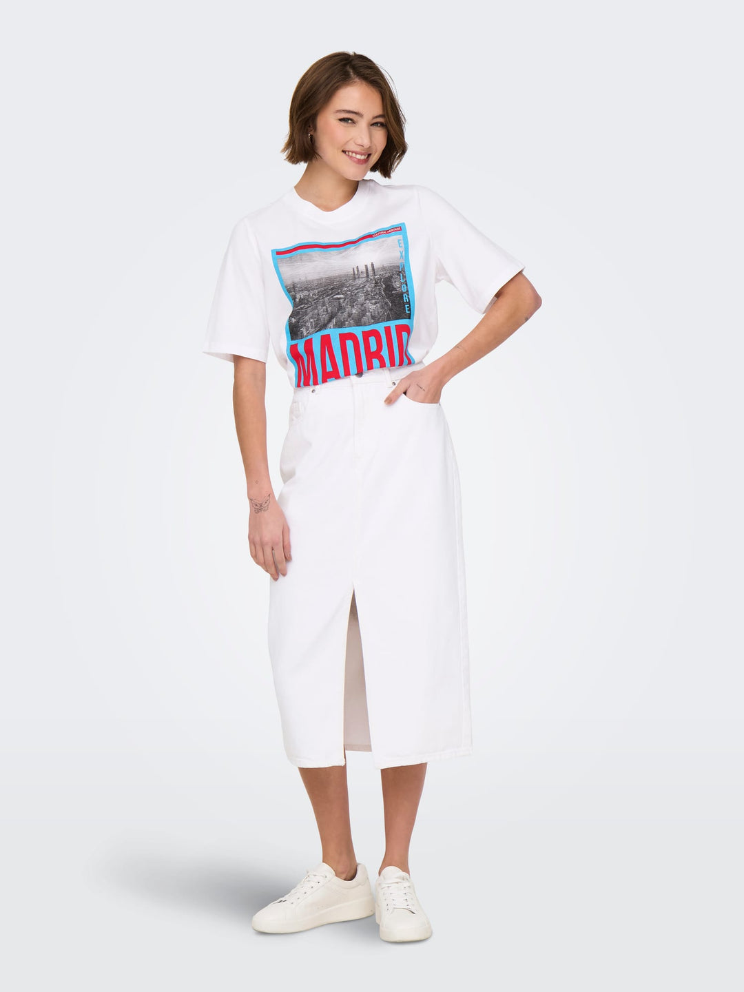 Only 15346595 Stellar t-shirt wit – dames
