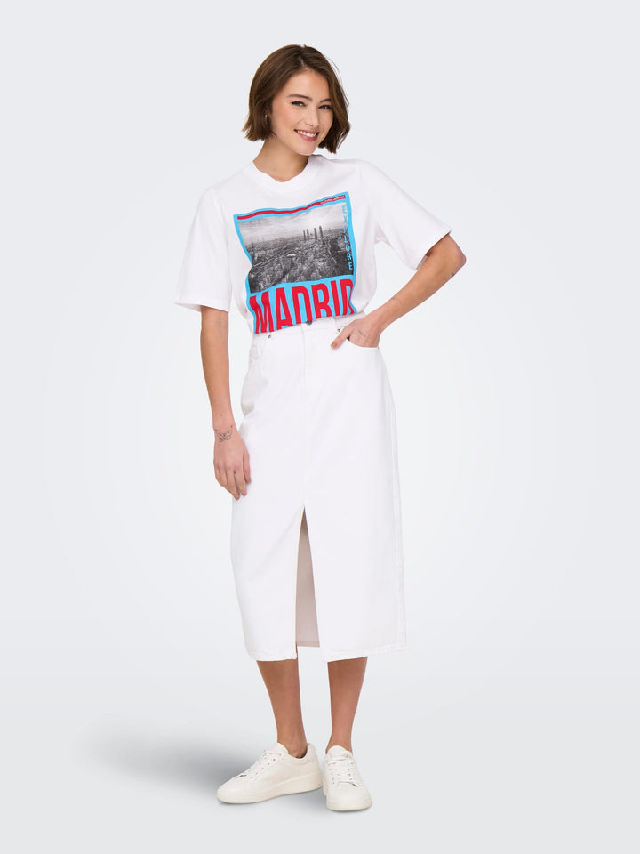 Only 15346595 Stellar t-shirt wit – dames