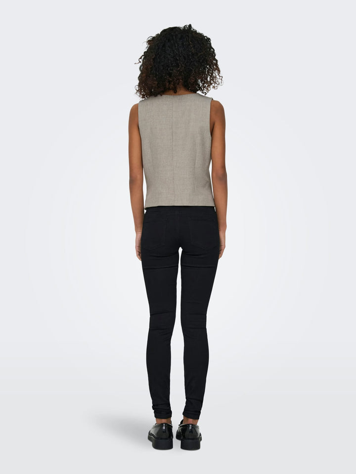 Only gilet dames bruin melee – ONLLINDA S/L MEL FIT