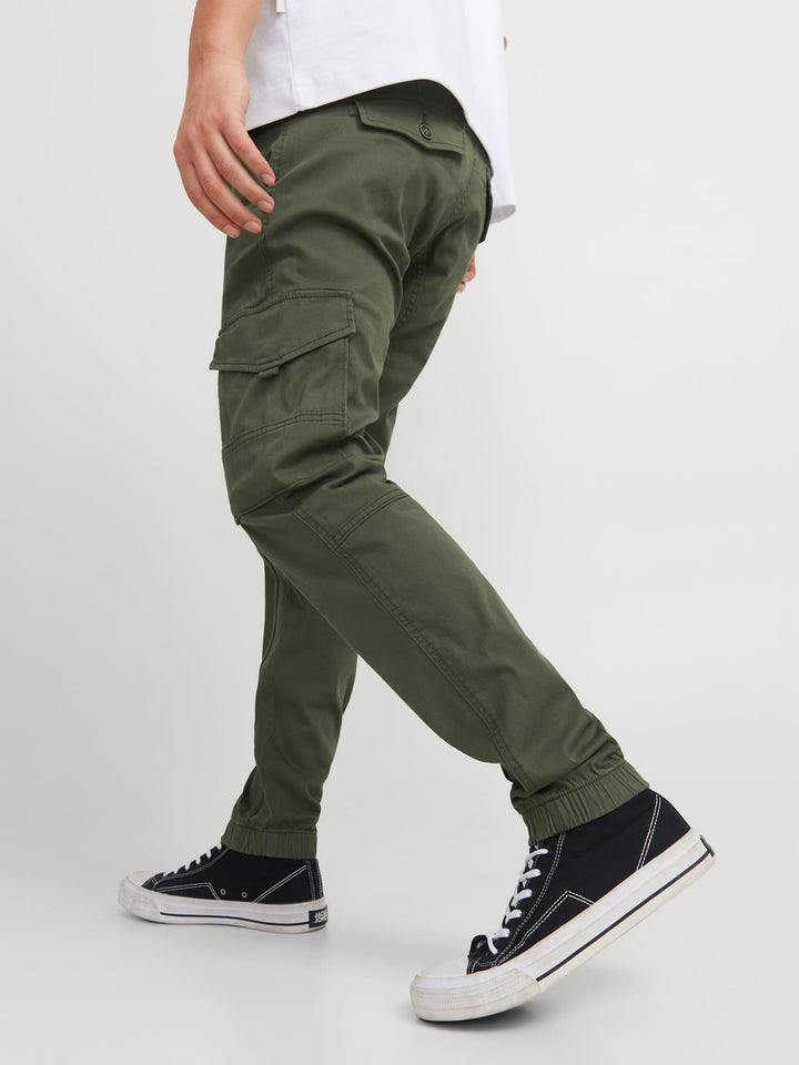 Jack & Jones Stpaul cargo broek army – heren - L32