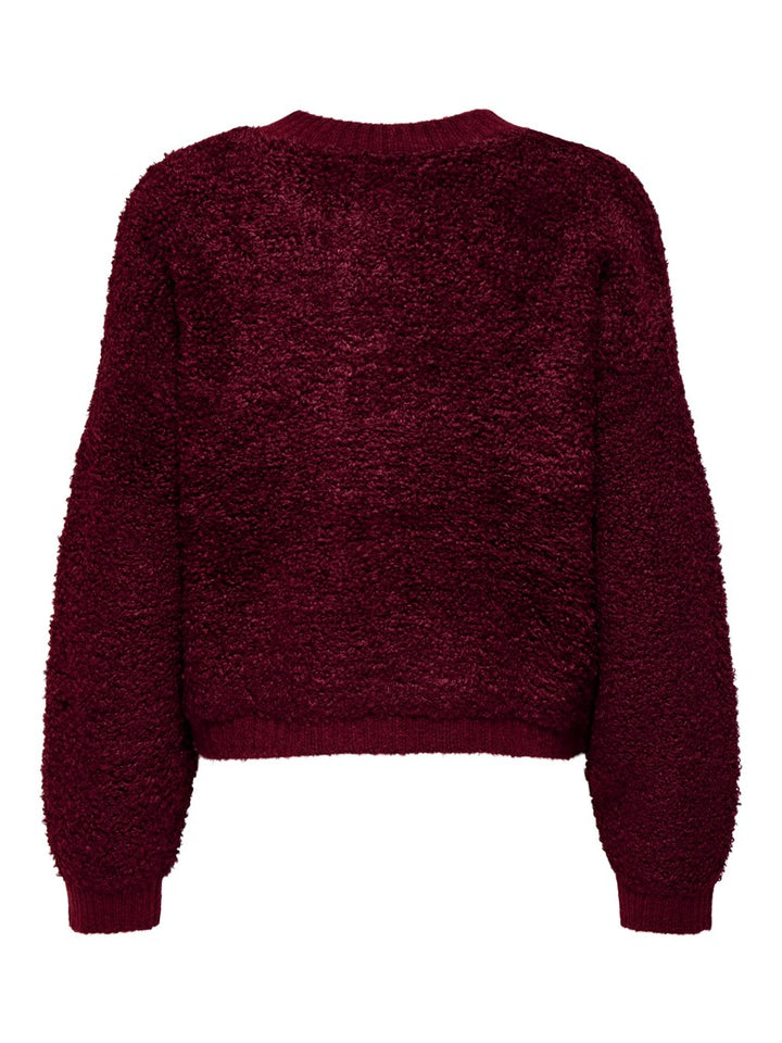 Jacqueline de Yong 15337012 Eira vest gebreid bordeaux