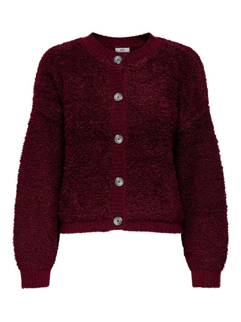 Jacqueline de Yong Eira vest gebreid bordeaux – dames