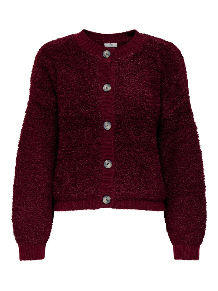 Jacqueline de Yong Eira vest gebreid bordeaux – dames