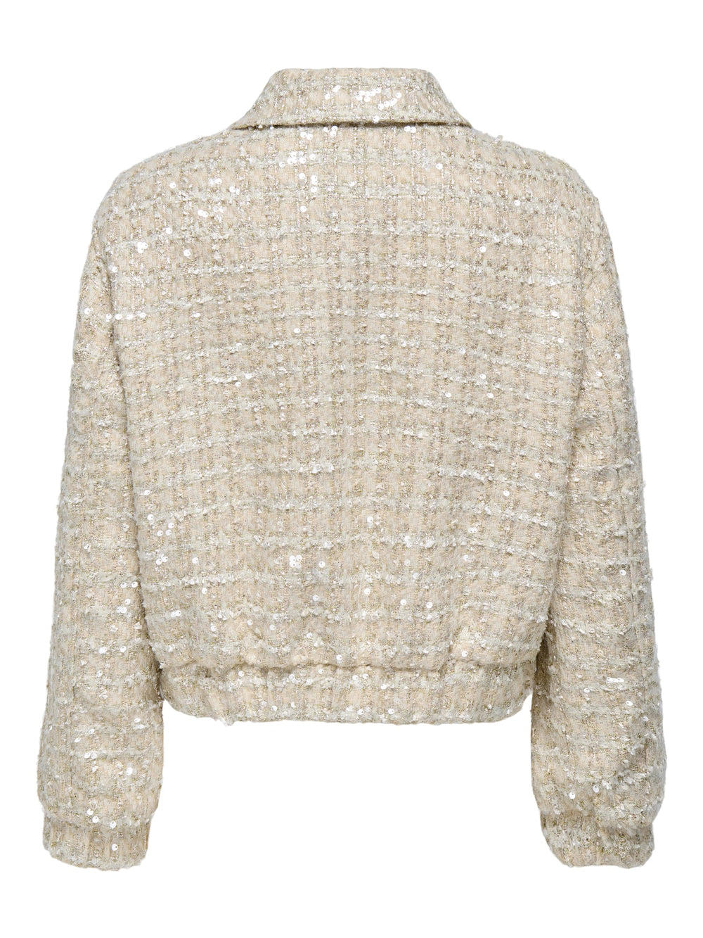 Only ONLSIGNE SEQUIN BOUCLE JACKET – damesjack - Ecru Dessin