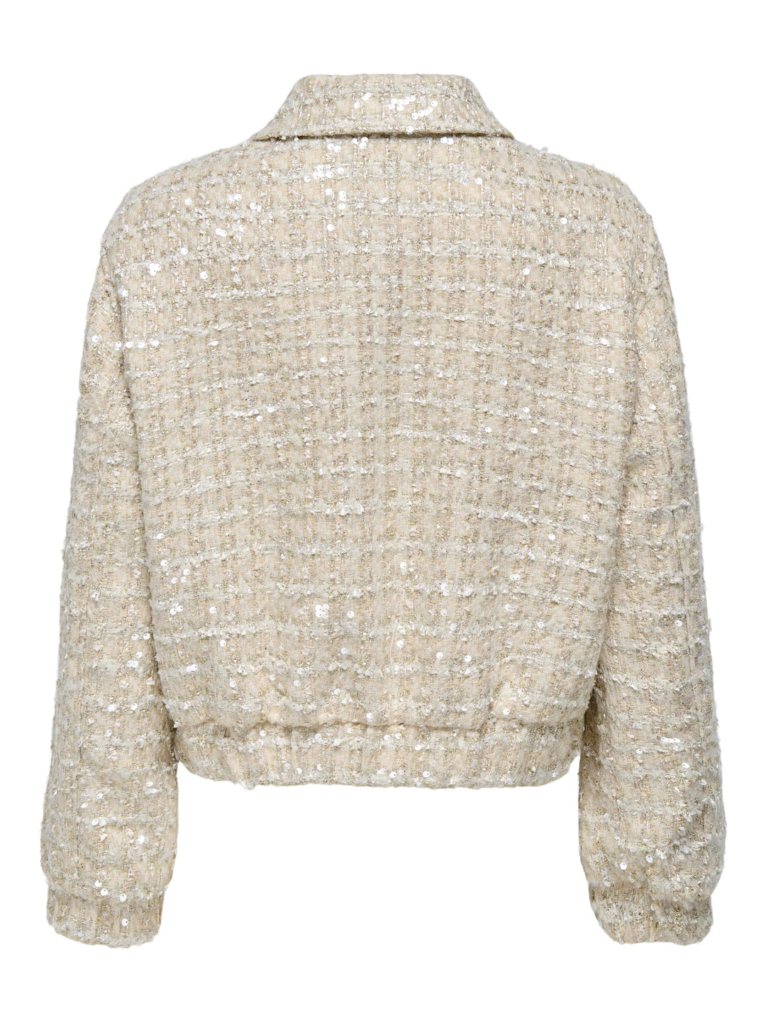 Only ONLSIGNE SEQUIN BOUCLE JACKET – damesjack - Ecru Dessin