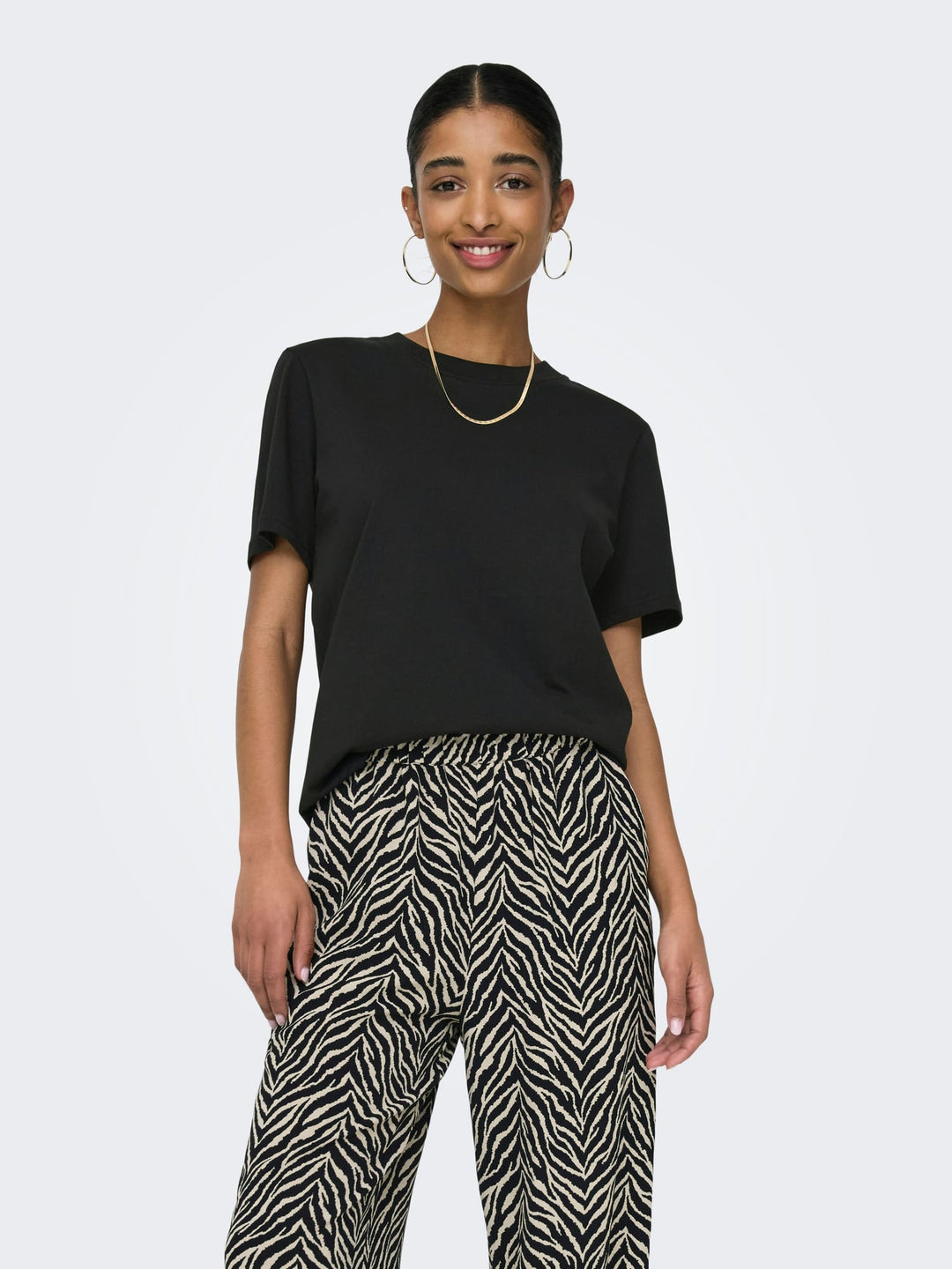 Only Monja T-shirt zwart – dames