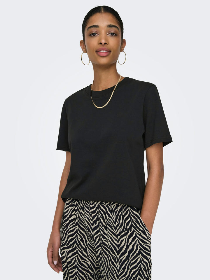 Only Monja T-shirt zwart – dames