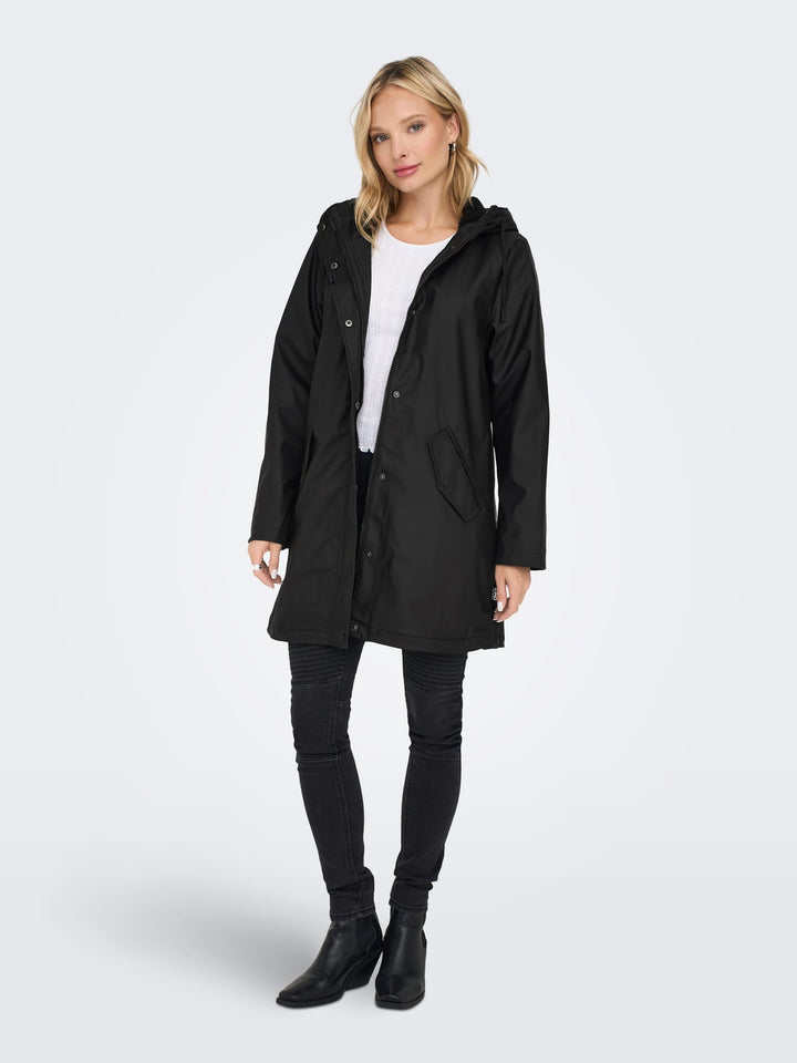 Only ONLSALLY regenjas zwart – dames