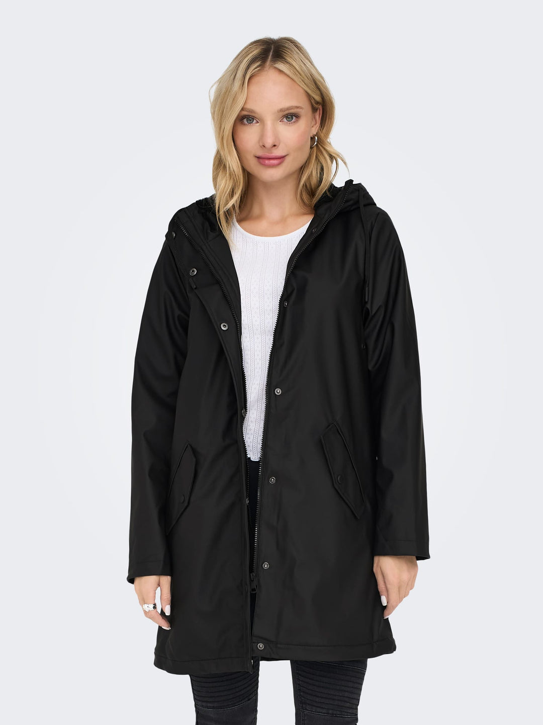 Only ONLSALLY regenjas zwart – dames
