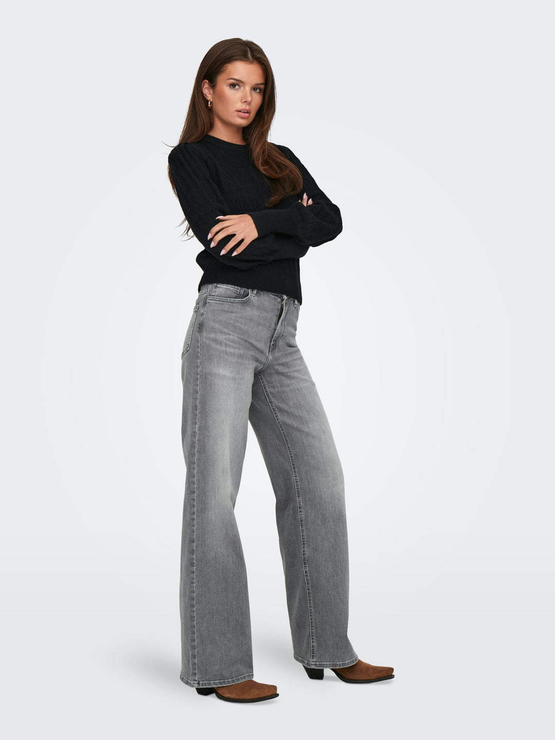 Only Madison jeans loose fit grey denim – dames - 32