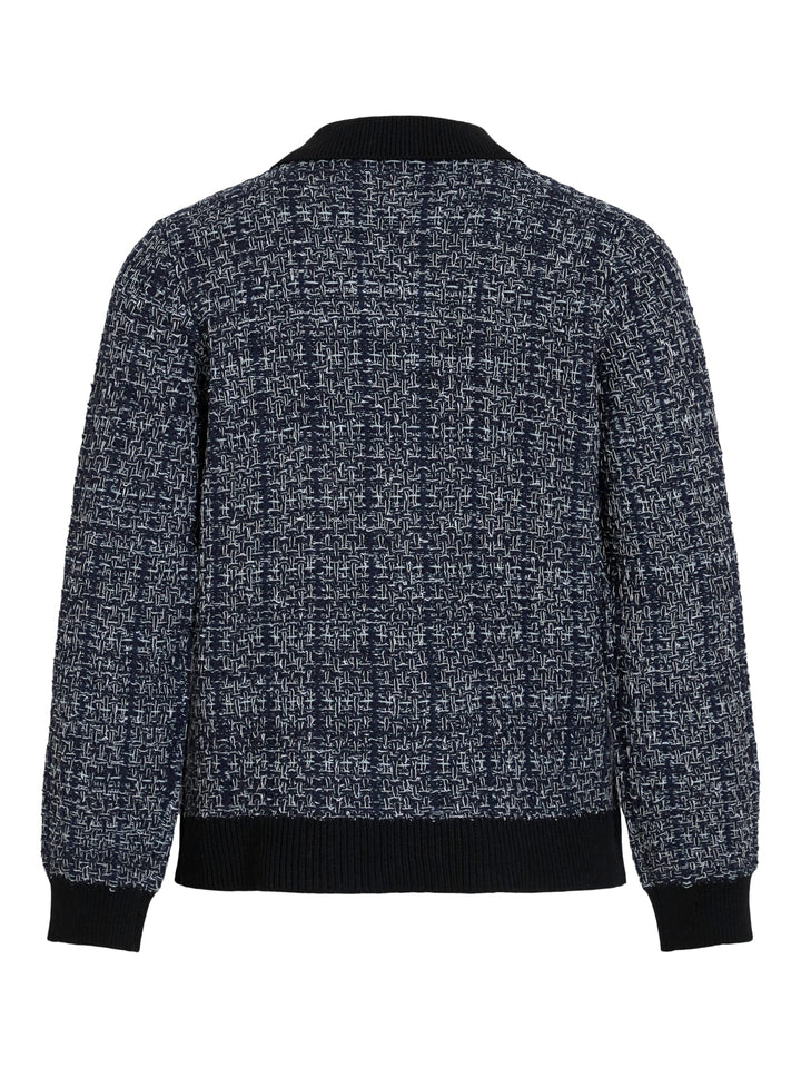 Vila 14110873 siloa vest gebreid dames navy