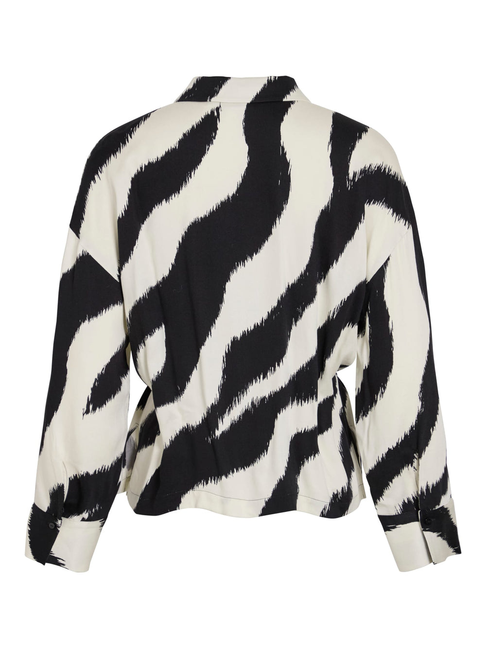 Vila 14110871 Emmeline blouse l/m dames zwart dessin