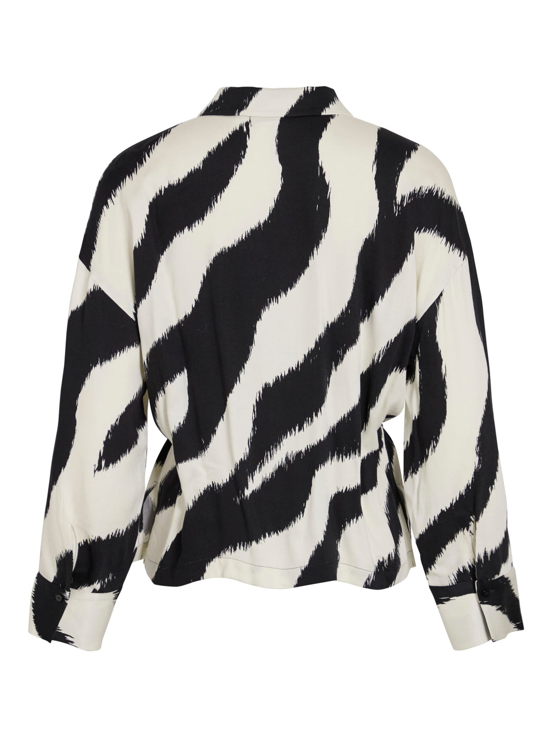Vila 14110871 Emmeline blouse l/m dames zwart dessin