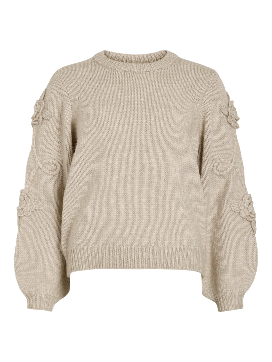 Vila 14109975 faye trui dames beige