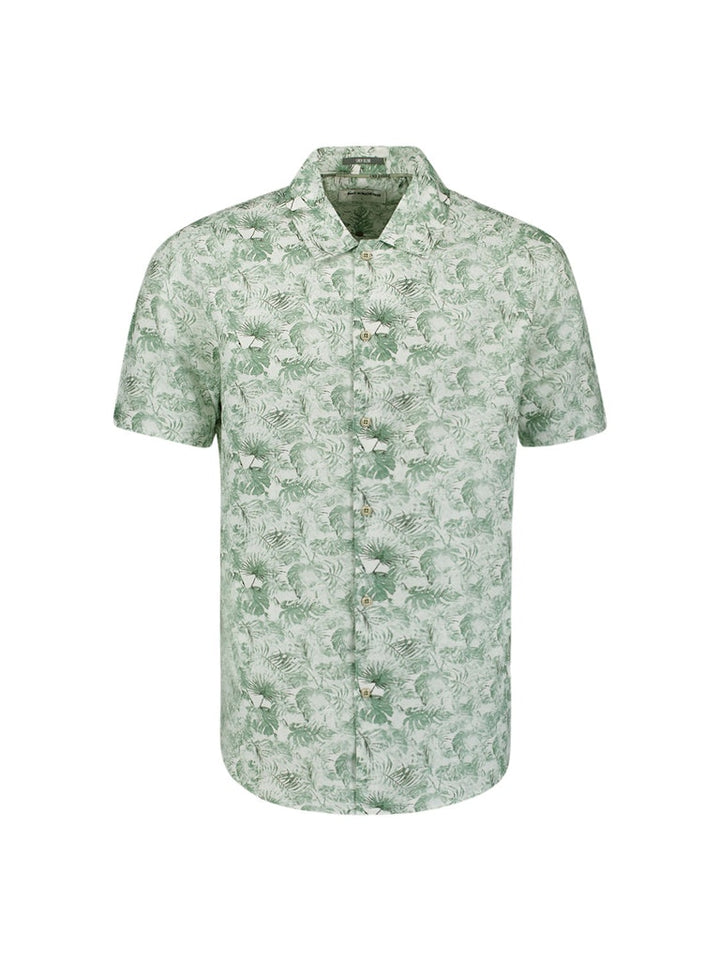 No excess 27440335 overhemd k/m heren groen dessin