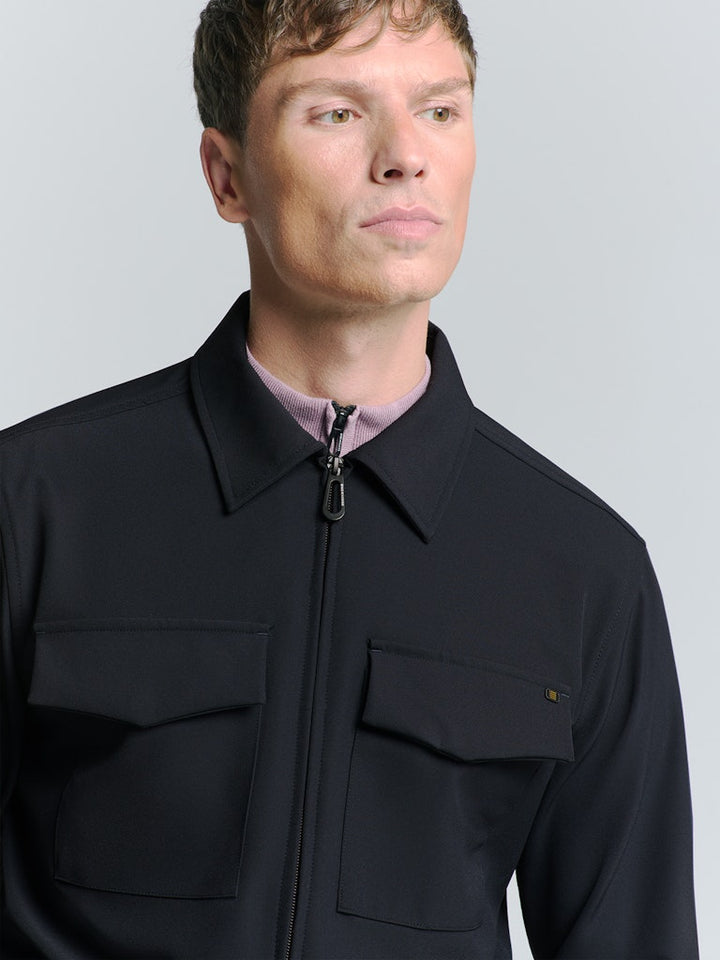 No Excess overshirt navy – vest sweat heren