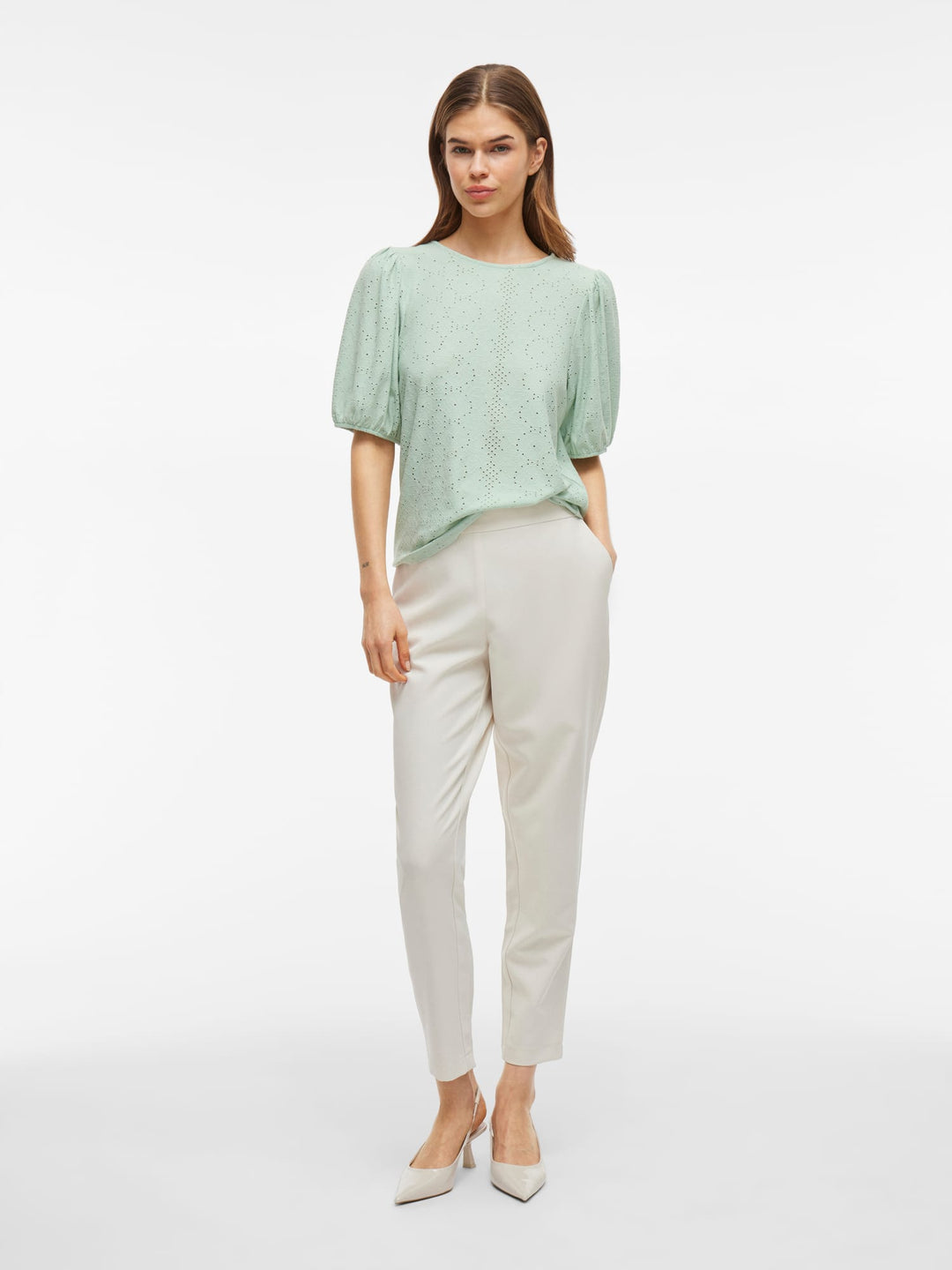 Vila VIKALLY O-NECK 2/4 TOP - T-shirt dames mint