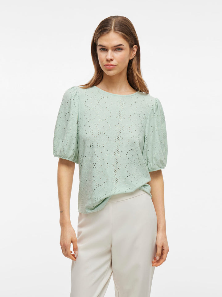 Vila 14101667 kally t-shirt mint – dames