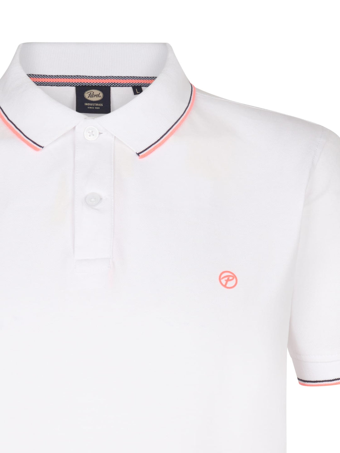 Petrol men M-ROS-POL003 polo k/m wit – heren