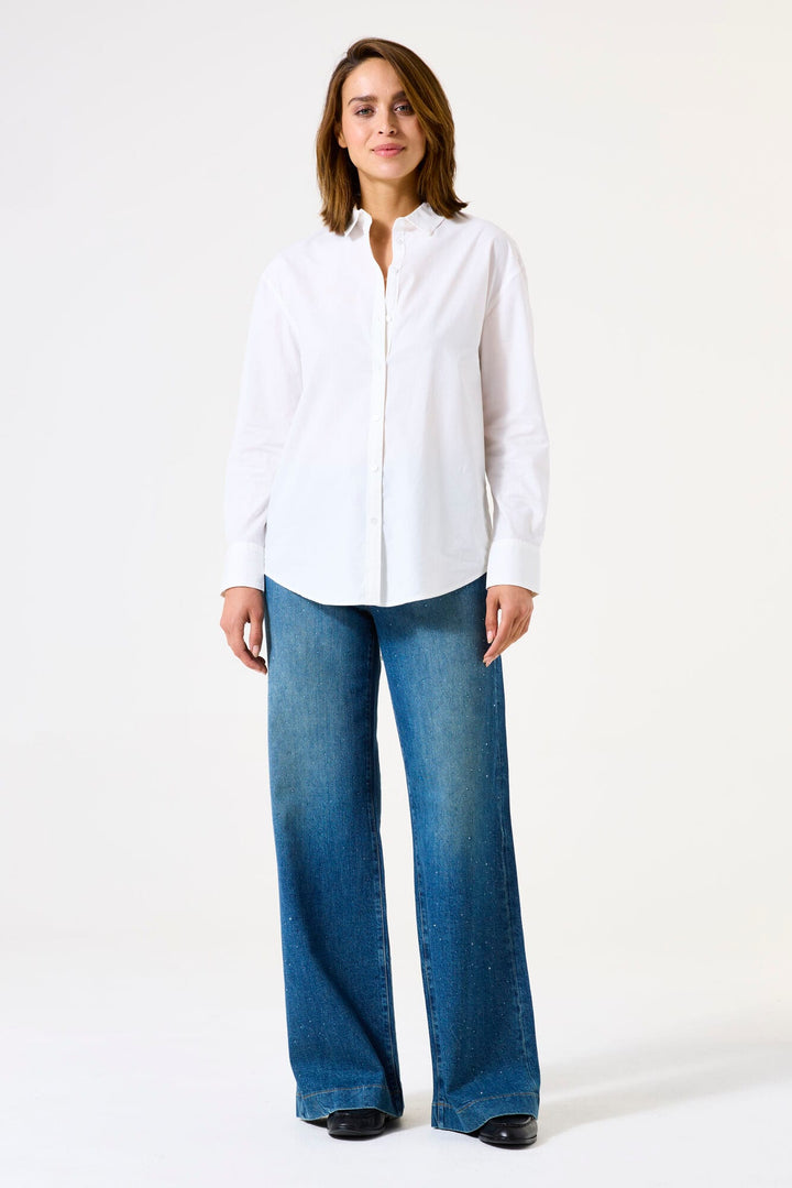 Garcia woman 249 Celia wide jeans bootcut – dames - Blue Denim