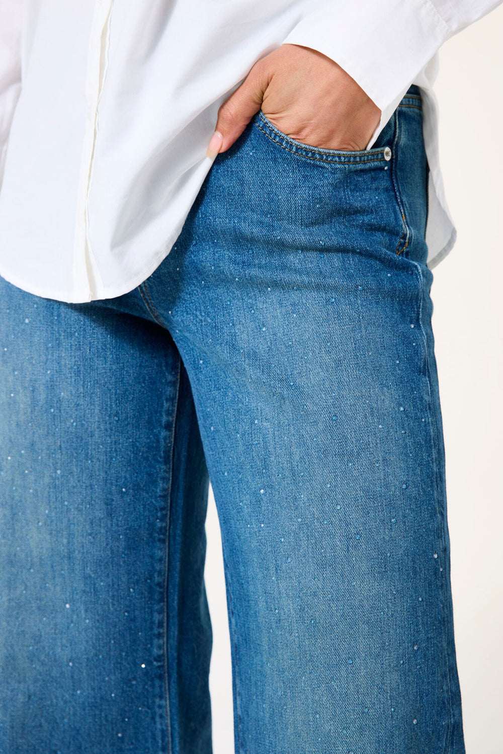 Garcia woman 249 Celia wide jeans bootcut – dames - Blue Denim