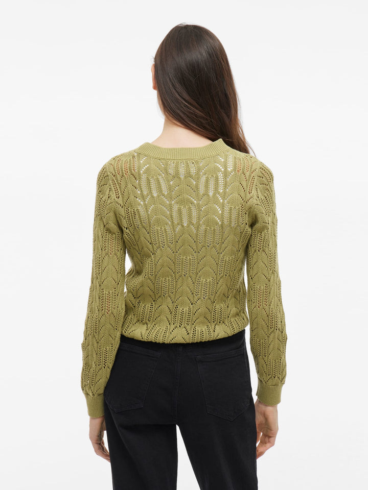 Vila Cotti gebreide top olijf – dames