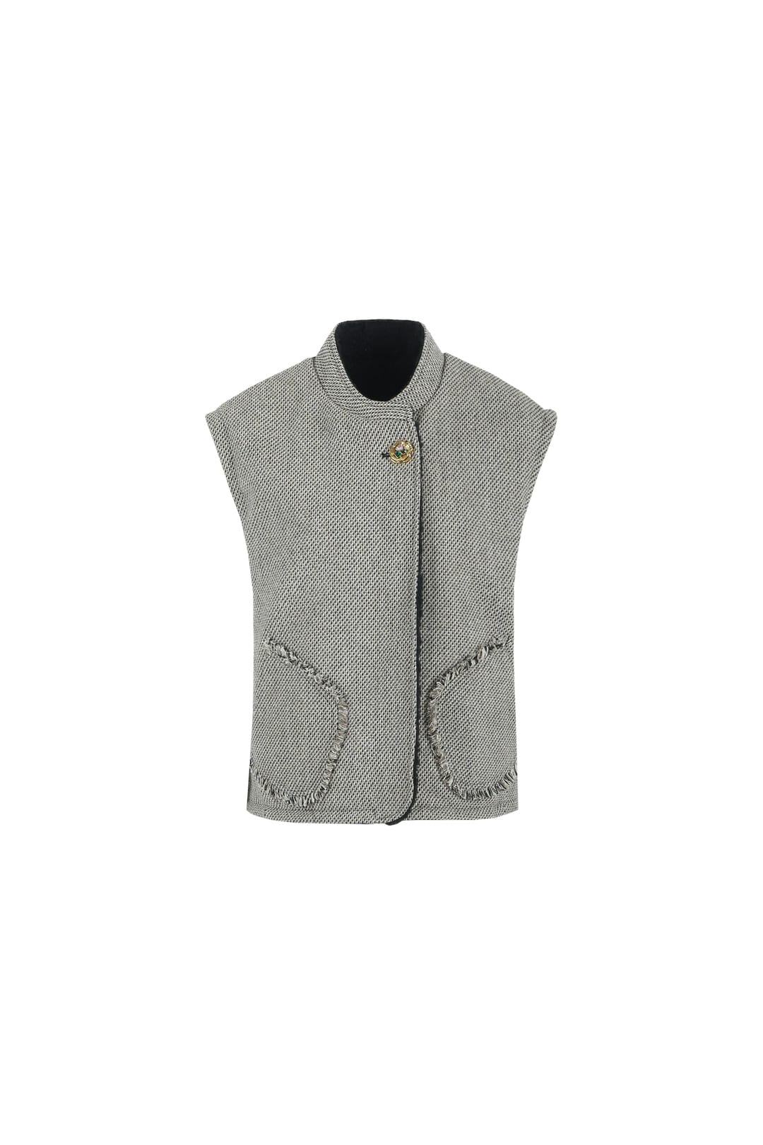 G-Maxx Kamala gilet zwart dessin – dames