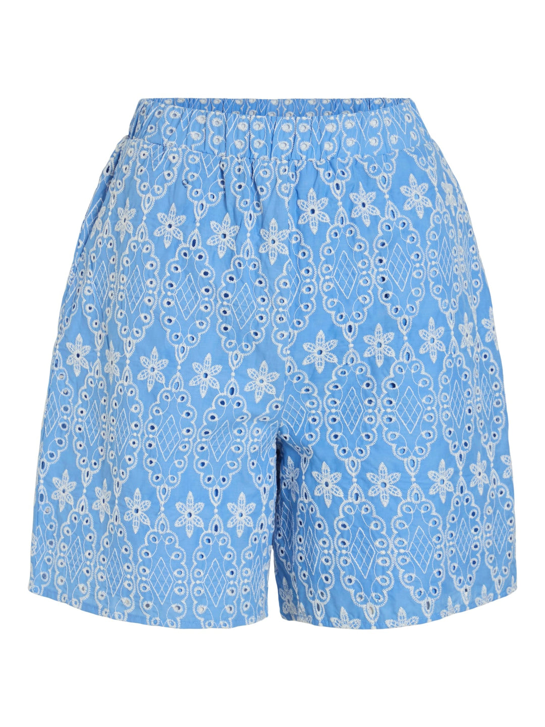 Vila 14110090 molly – dames short blauw dessin