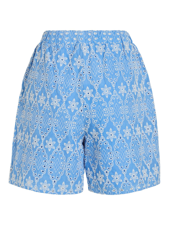 Vila 14110090 molly – dames short blauw dessin