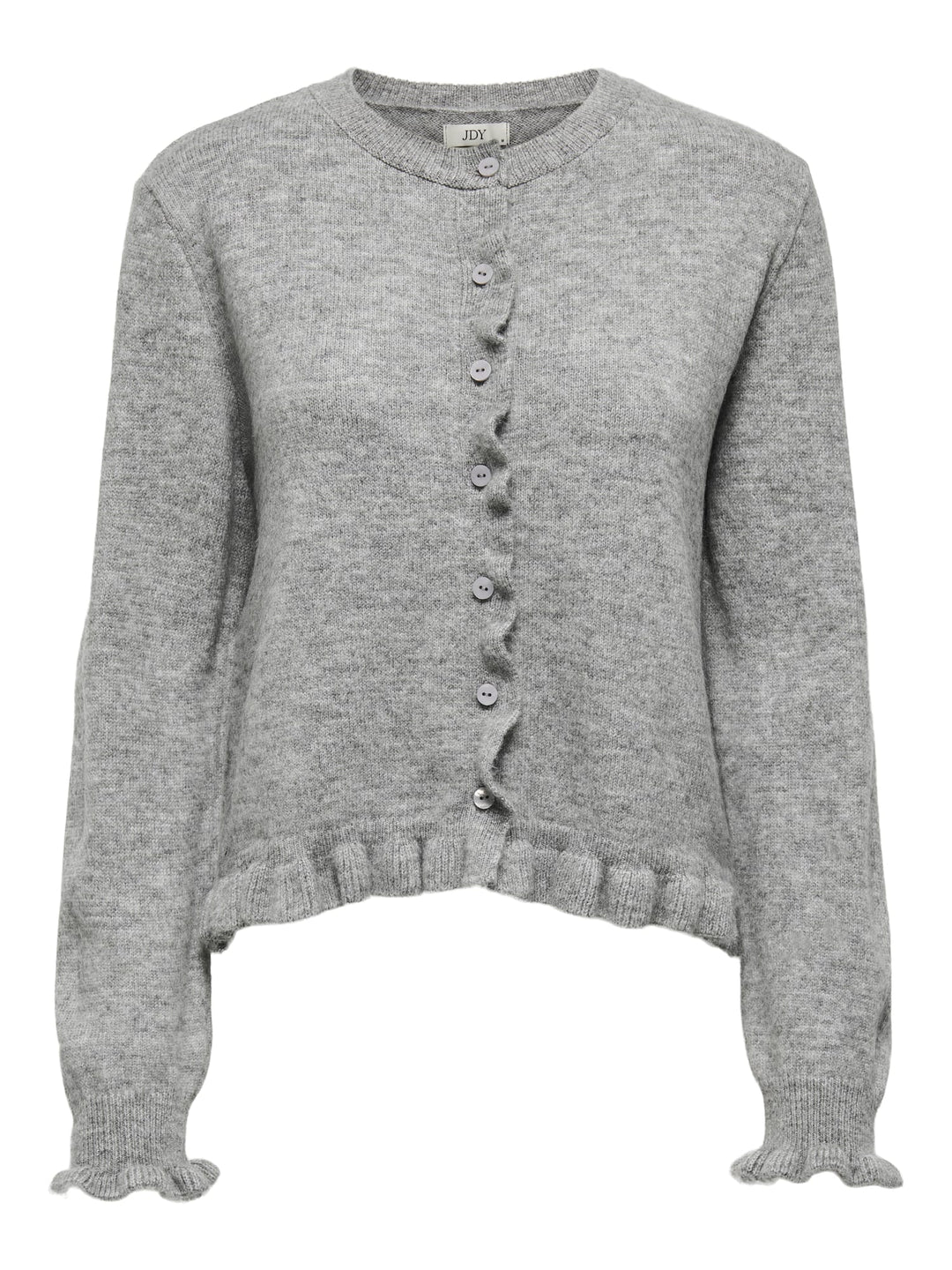 Jacqueline de Yong Letty vest gebreid lichtgrijs – dames