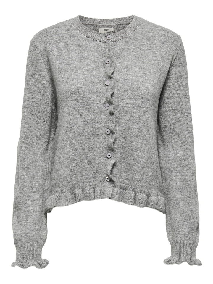 Jacqueline de Yong Letty vest gebreid lichtgrijs – dames