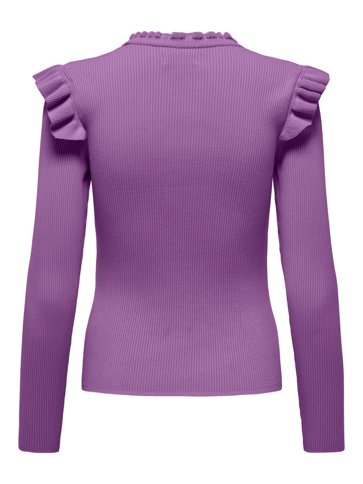 Only 15262455 Sia t-shirt l/m paars – dames