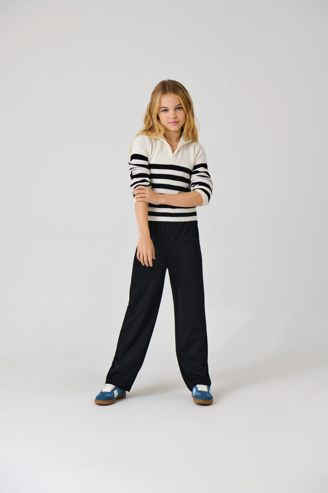 Kids Only KOGPOPTRASH LIFE WIDE PANT zwart – meisjes