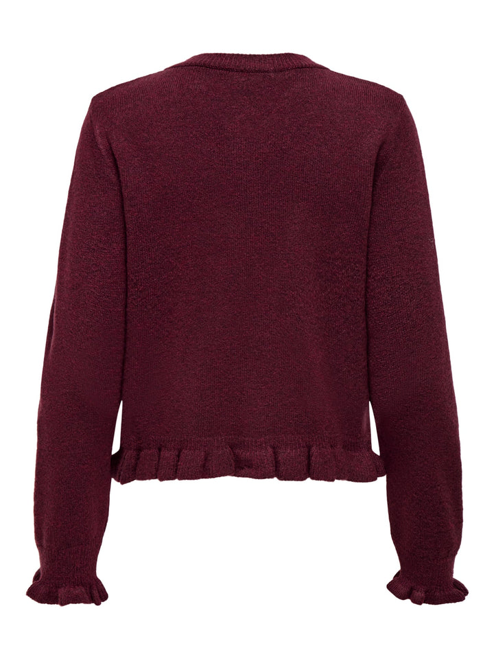 jacqueline de yong 15363485 Letty vest gebreid bordeaux