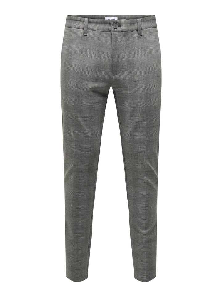 ONLY &amp; SONS 22028113 Mark lange broek heren grijs dessin - L32