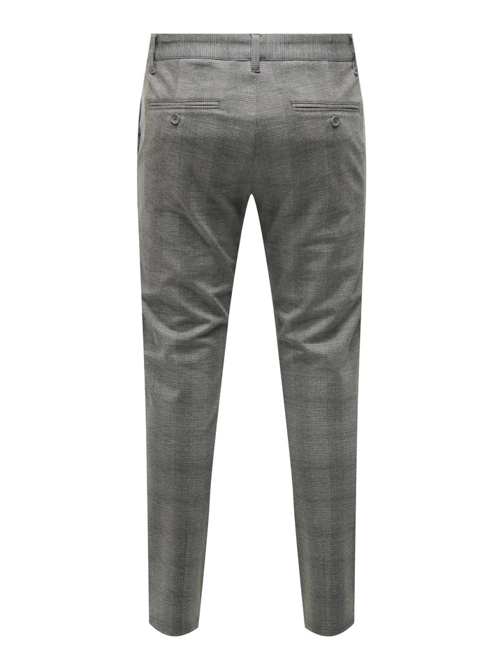 ONLY &amp; SONS 22028113 Mark lange broek heren grijs dessin - L32