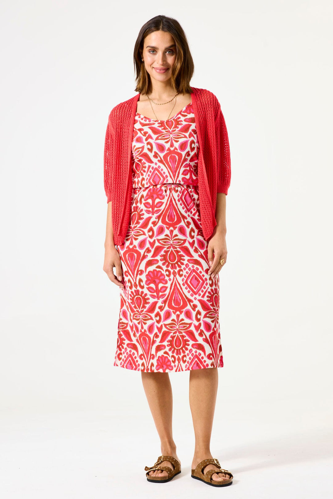 Garcia woman E50251 gebreid vest rood – dames