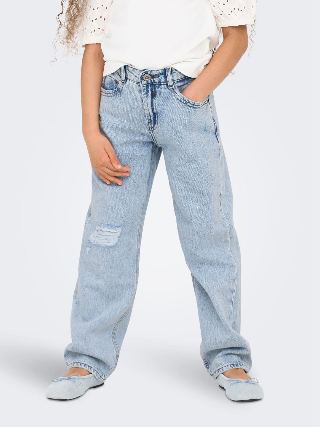 Only KOGDAD STRAIGHT DEST DNM CRO963 jeans – meisjes - Blue Denim