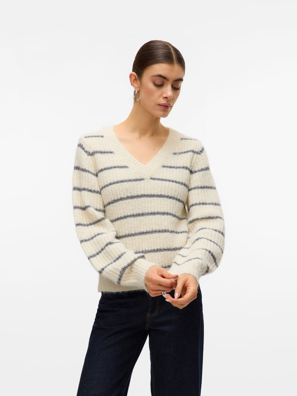 VERO MODA 10331581 awesome trui dames – ecru dessin