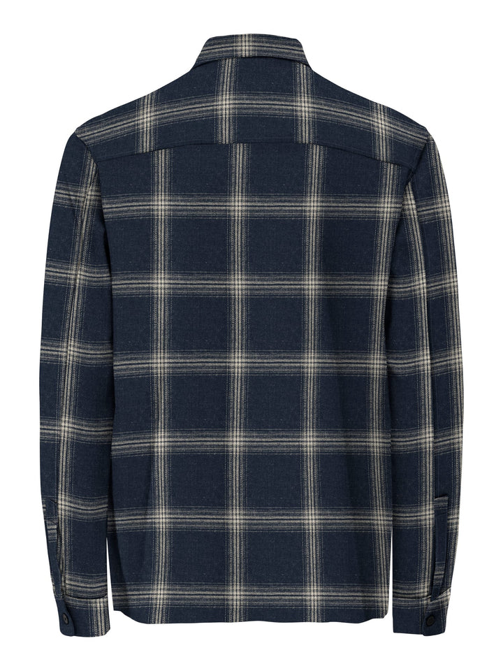 ONLY & SONS Aiden overhemd l/m heren – blauw dessin