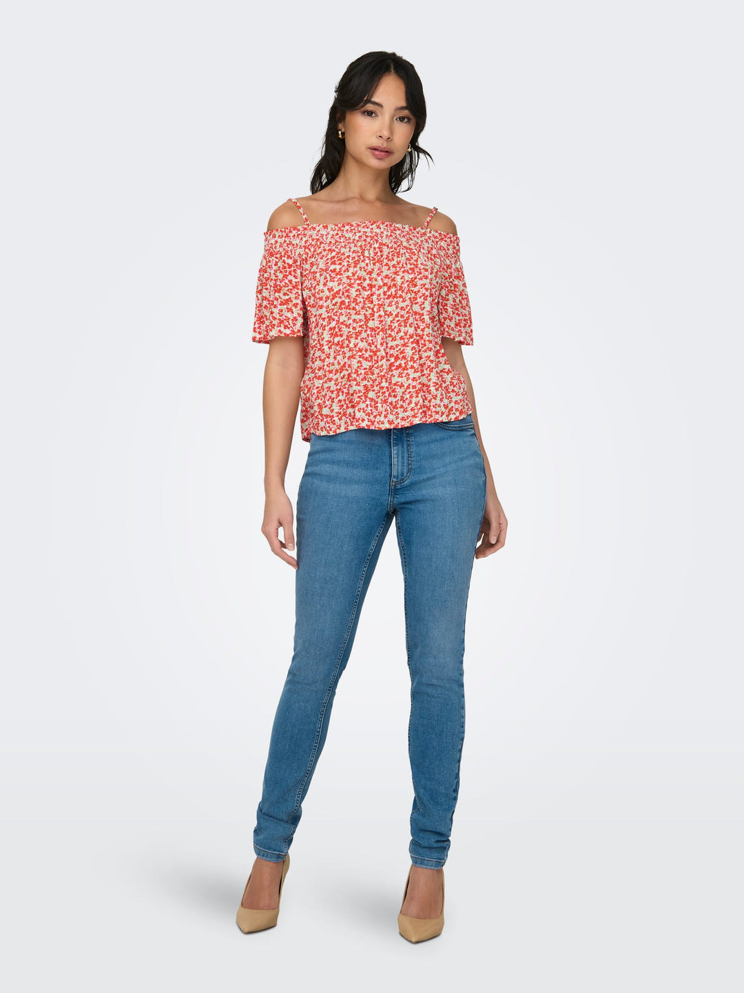 Jacqueline de Yong JDYTORI top rood dessin – dames