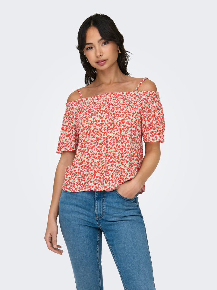 Jacqueline de Yong JDYTORI top rood dessin – dames